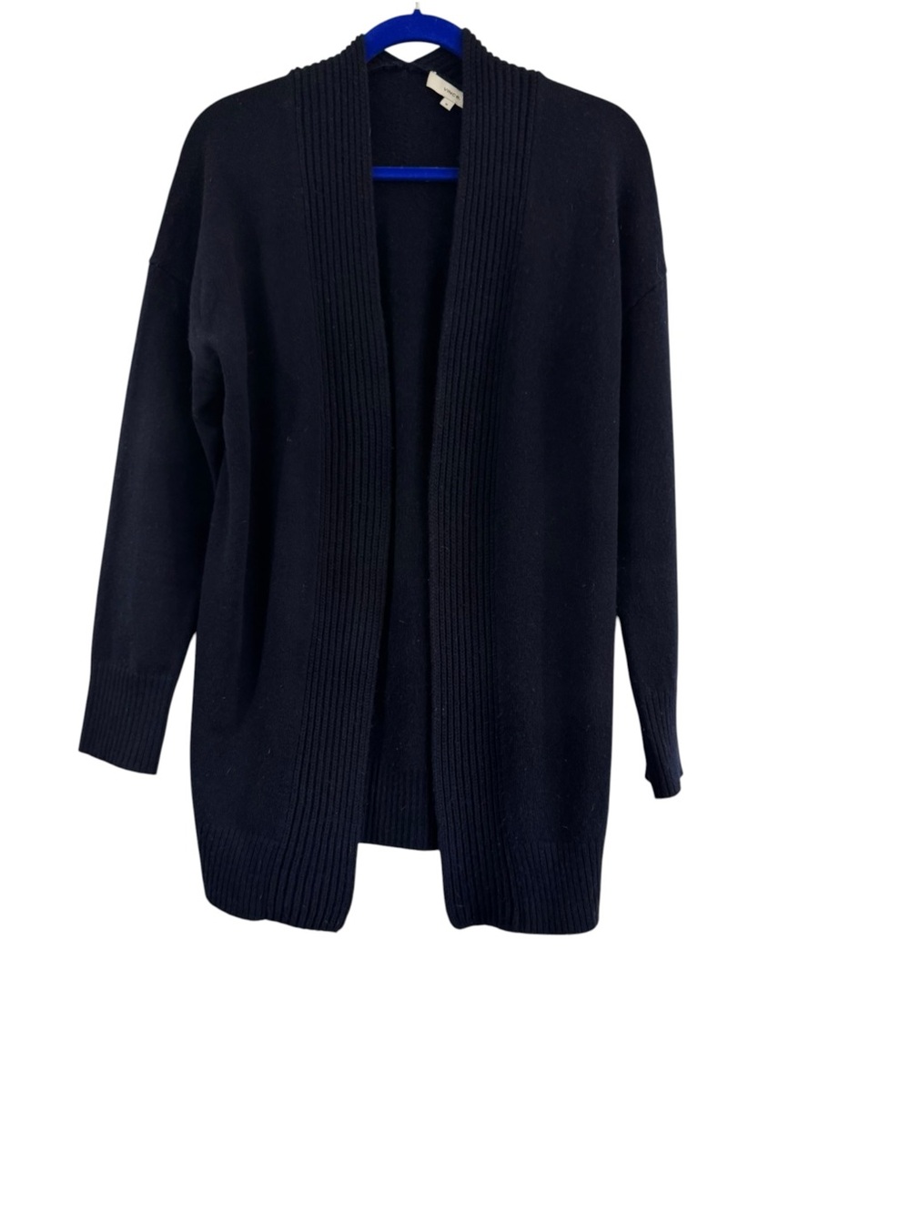 Vince Wool Cashmere Cardigan Open Front Sweater in Navy Size Medium